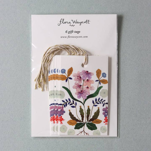 FW Gift Tags - Purple Flowers