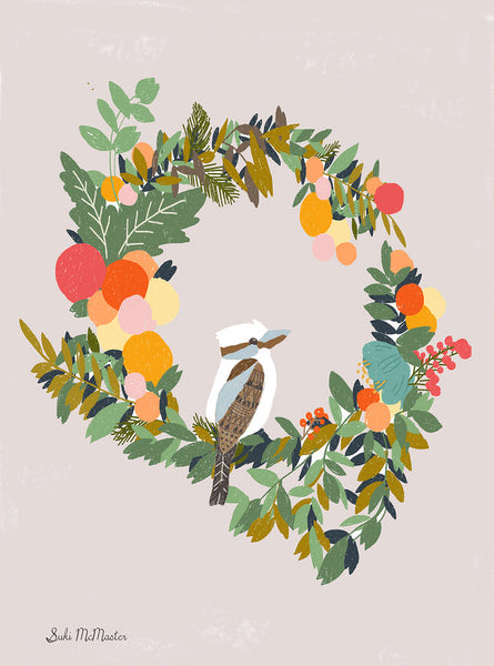 Suki McMaster Card - Kookaburra Wreath