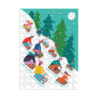 130 Pc Puzzle Ornament - Galison - Winter Sledding