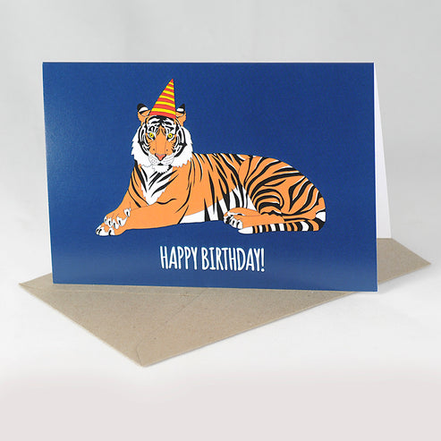 Red Parka Card - Birthday Tiger