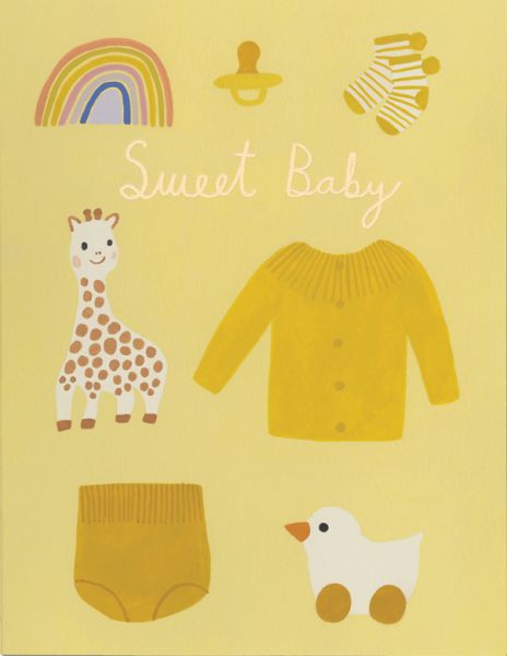 Foil Card - Yellow Baby