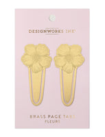 Brass Page Tabs - Fleur