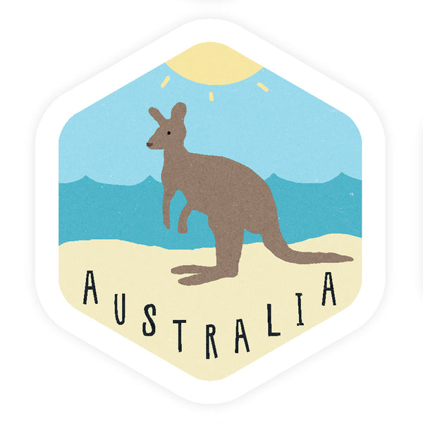 Sunday Paper Bumper Sticker - Australia Kangaroo