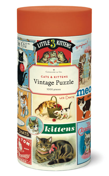 1000 Pc Puzzle - Cavallini - Cats & Kittens