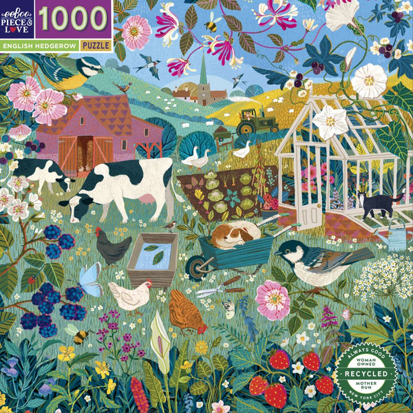 1000 Pc Puzzle - eeBoo - English Hedgerow