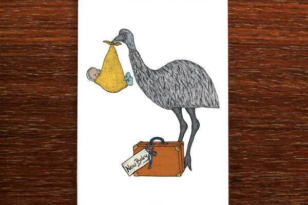 The Nonsense Maker Card - Baby Emu