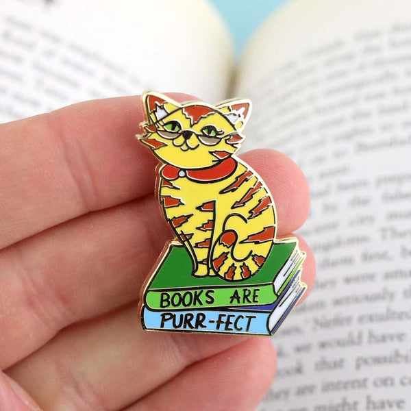 Jubly Umph Lapel Pin - Books are Purr-fect