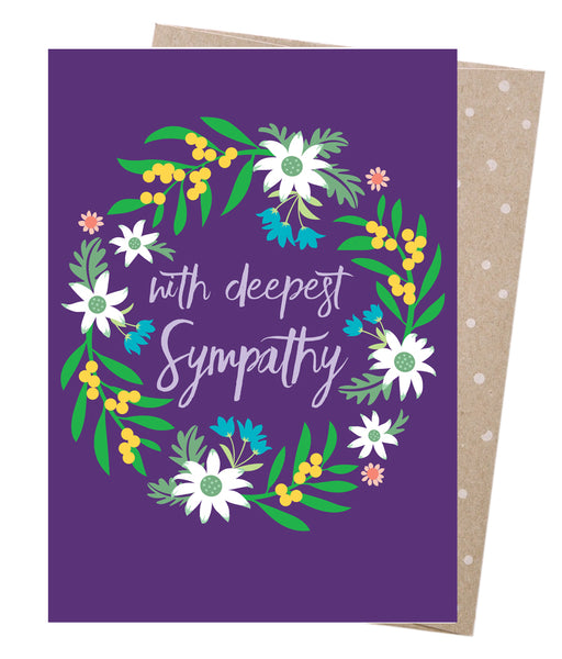 Earth Greetings Card - Sympathy Wreath