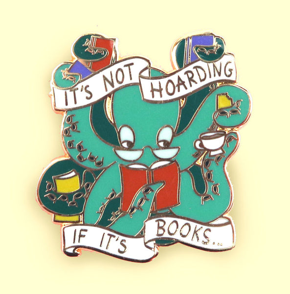 Jubly Umph Lapel Pin - It's Not Hoarding If It's Books