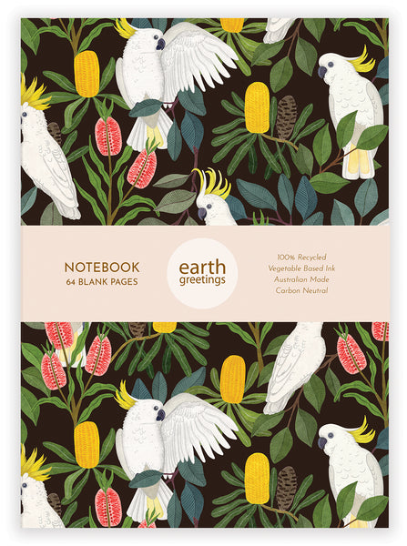 Earth Greetings Blank Notebook - Aussie Squawkers