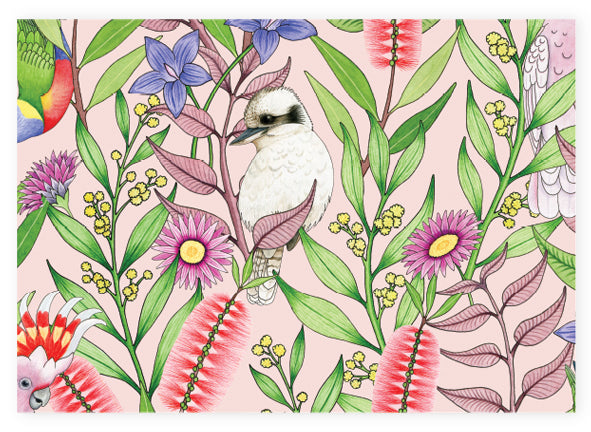 Earth Greetings Folded Wrapping Paper - Australian Birdsong