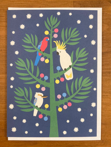 Earth Greetings Card - Christmas Night Birds