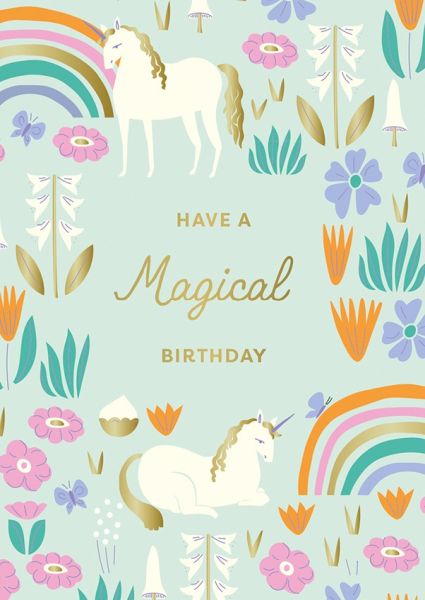 ED Foil Card - Magical Birthday Unicorns