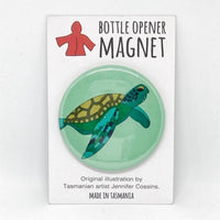 Red Parka Bottle Opener Magnet - Turtle