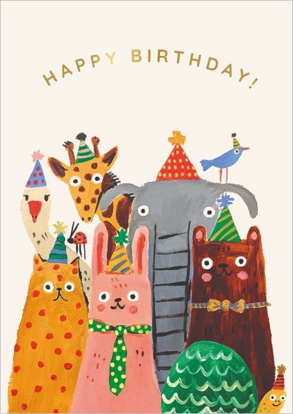 ED Foil Card - Birthday Animals