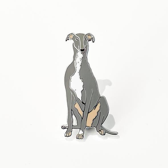 Red Parka Pin - Greyhound
