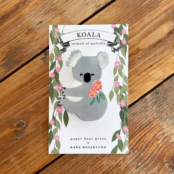 Paper Boat Press Brooch - Koala