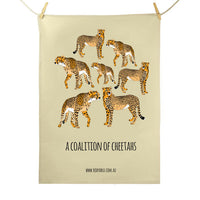 Red Parka Tea Towel - Coalition of Cheetahs