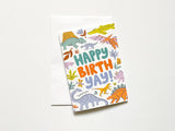 Greeting Card - Happy Birthday Dinosaurs