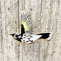 Bridget Farmer Enamel Pin In Flight - New Holland Honeyeater