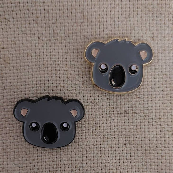Patch Press Pin - Aus Koala (black metal)