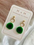 HxH Dangles - Pebble Matte White Marble