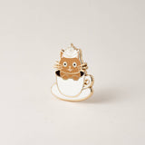 Happily Plants Pin - Coffee Cat