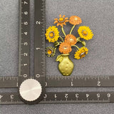 MQ Brooch - Sunflower in a Vase