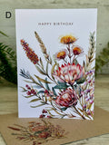 Card - Birthday Australian Florals B