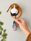 Felt House Keychain - Pink