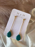 HxH Dangles - Teardrop White and Silver