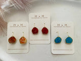 HxH Dangles - Irregular Terracotta Marble