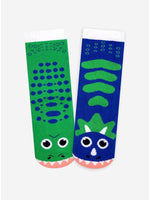 Pals Socks Kids Lge - T-Rex & Triceratops