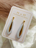 HxH Dangles - Dagger White Marble