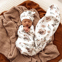 Jersey Wrap & Beanie Set - Koala