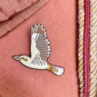 Bridget Farmer Enamel Pin In Flight - Kookaburra