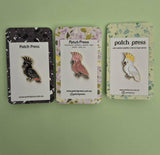 Patch Press Pin - Aus Cockatoo Black