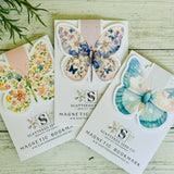 Magnetic Bookmark - Pastel Butterfly Purple Floral