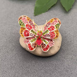 MQ Brooch - Colored Rhinestone Butterfly