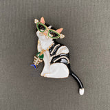 MQ Enamel Brooch - Cat