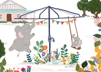 Suki McMaster Card - Elephant Clothesline
