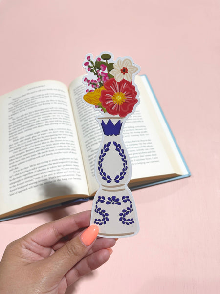 Die Cut Bookmark- Azul Floral