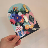 Paper Cut Card - Birthday Champagne