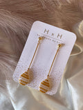 HxH Dangles - Teardrop Black and Silver