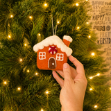 Felt Christmas Ornament - Gingerbread House
