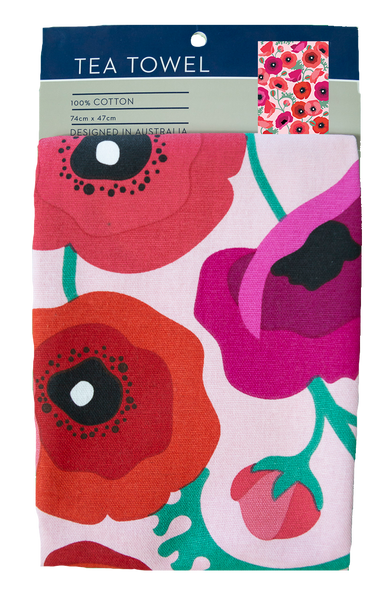 Tea Towel - Poppies