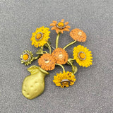 MQ Brooch - Sunflower in a Vase