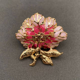 MQ Enamel Brooch - Peony Flower