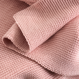 Pram Knitted Blanket - Dusty Rose