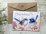 Card - Congrats Superb Fairy Wren